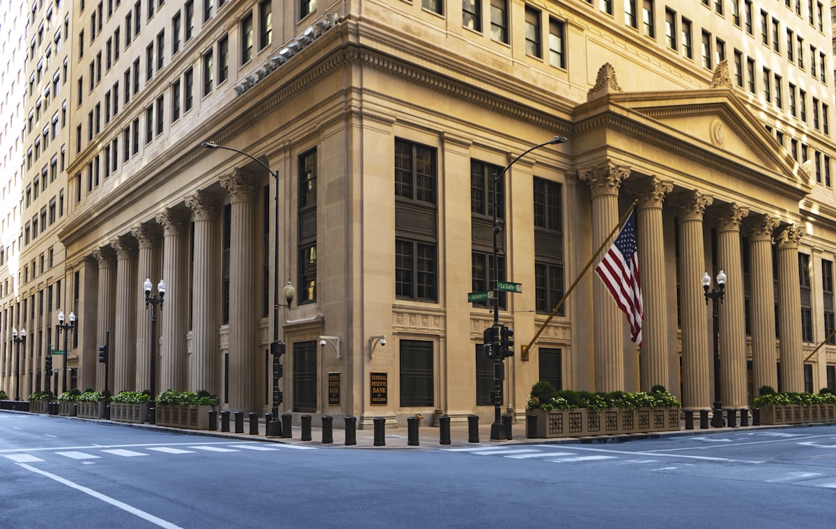 A classical bank building facade